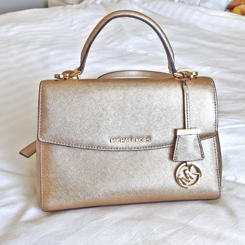 Michael Kors Gold Crossbody Purse